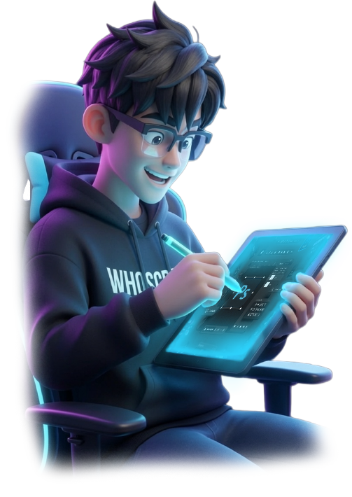 Ilustración 3D de marca WHOSCRIZZZ