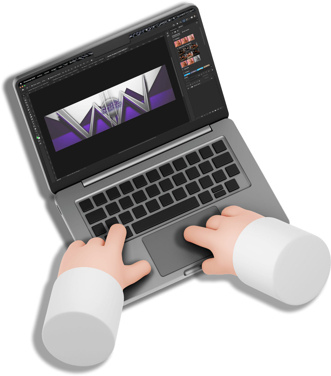 Ilustración de diseño gráfico en Photoshop